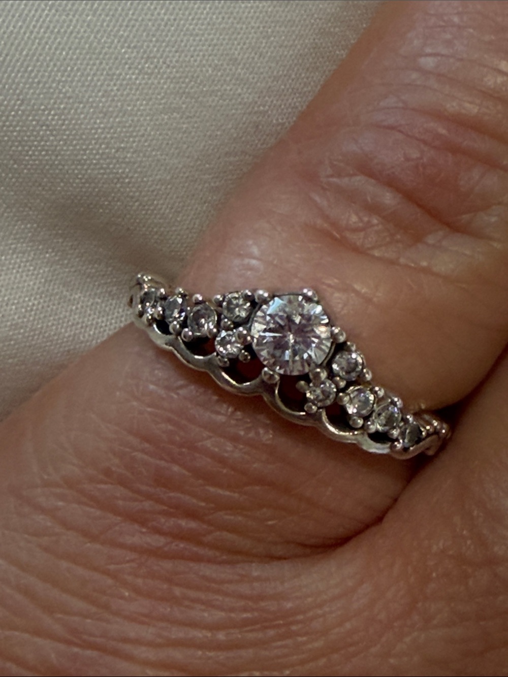Authentic Pandora Fairytale Tiara Princess Crown Ring US Size 5